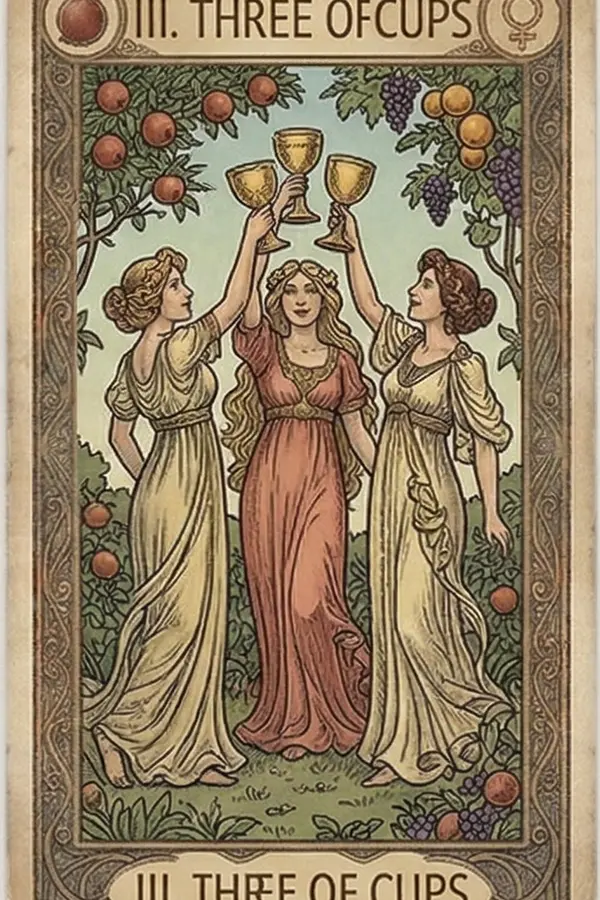 Kelyhek Hármas tarot kártya