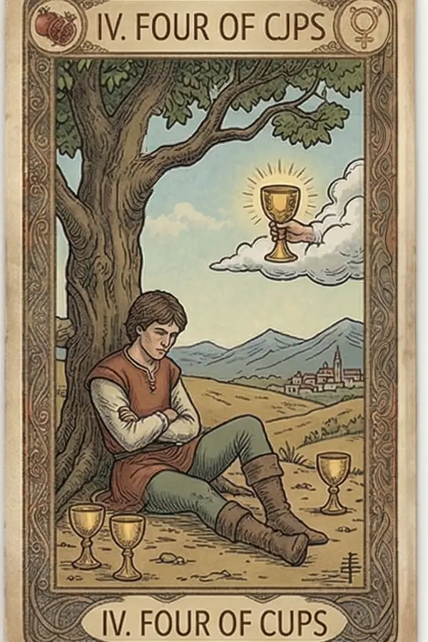 Kelyhek Négyes tarot kártya