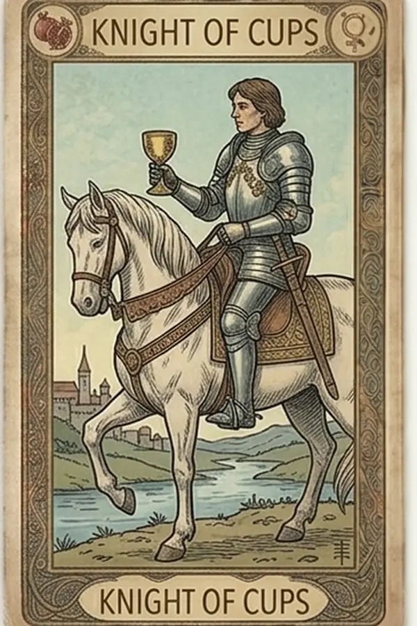 Kelyhek Lovag tarot kártya