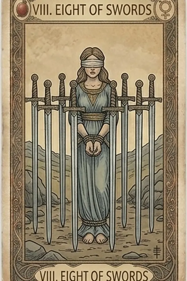 Kardok Nyolcas tarot kártya