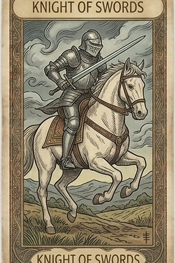 Kardok Lovag tarot kártya
