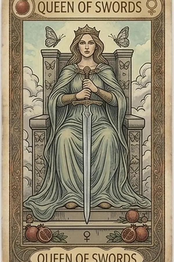 Kardok Királynő tarot kártya