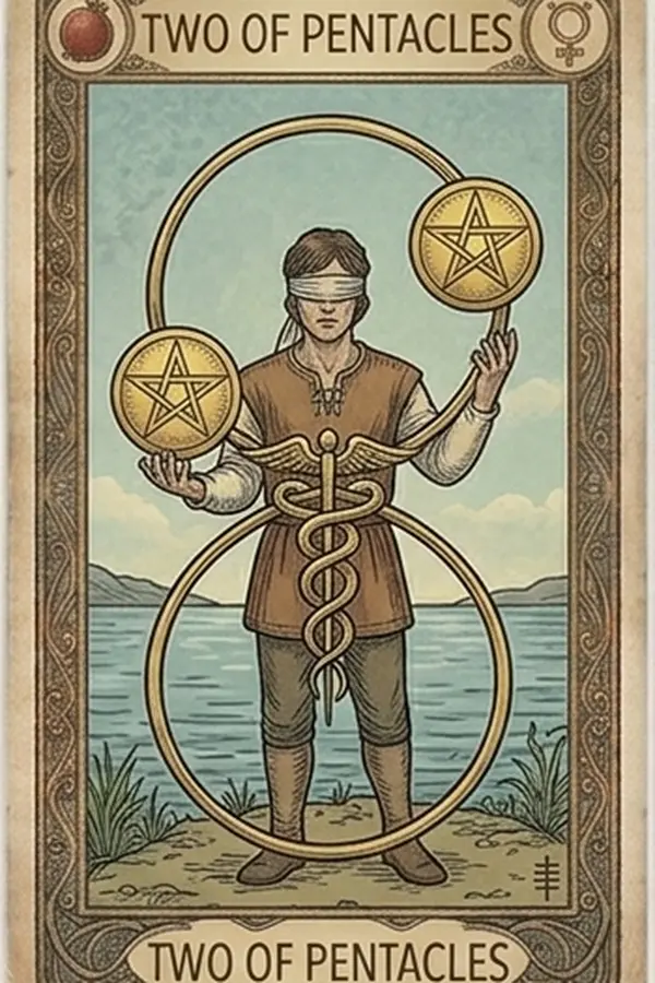 Érmék Kettes tarot kártya