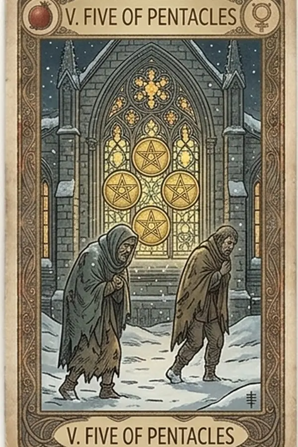 Érmék Ötös tarot kártya