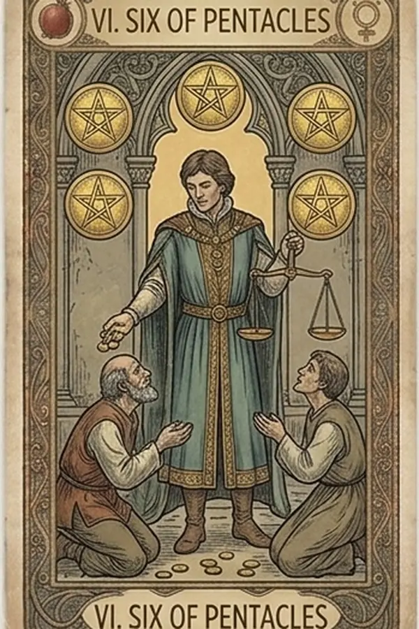 Érmék Hatos tarot kártya
