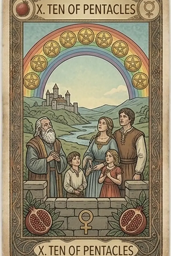 Érmék Tízes tarot kártya