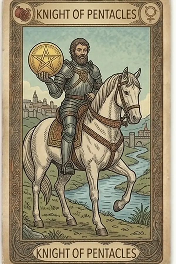 Érmék Lovag tarot kártya